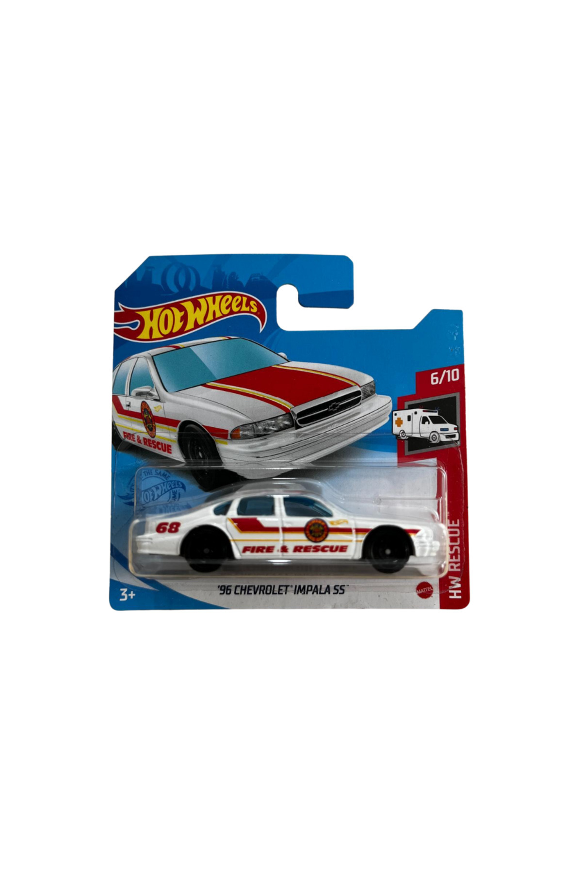 Masinuta Hot Wheels, 96 Chevrolet Impala SS, HW Rescue 2021, Alb, 1:64