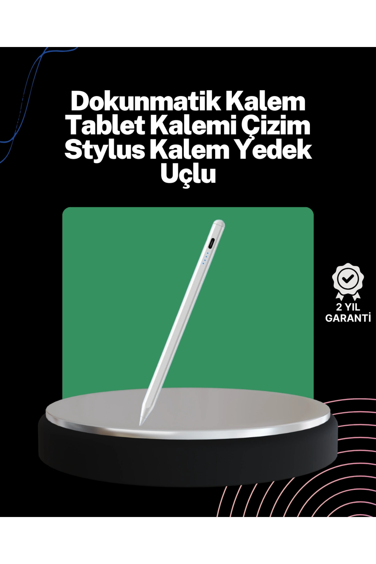 My Best Store Akıcı Yazı Ve Çizim İçin Eğim Sensörlü Dijital Kalem – 20 Saat Kesintisiz Kullanım