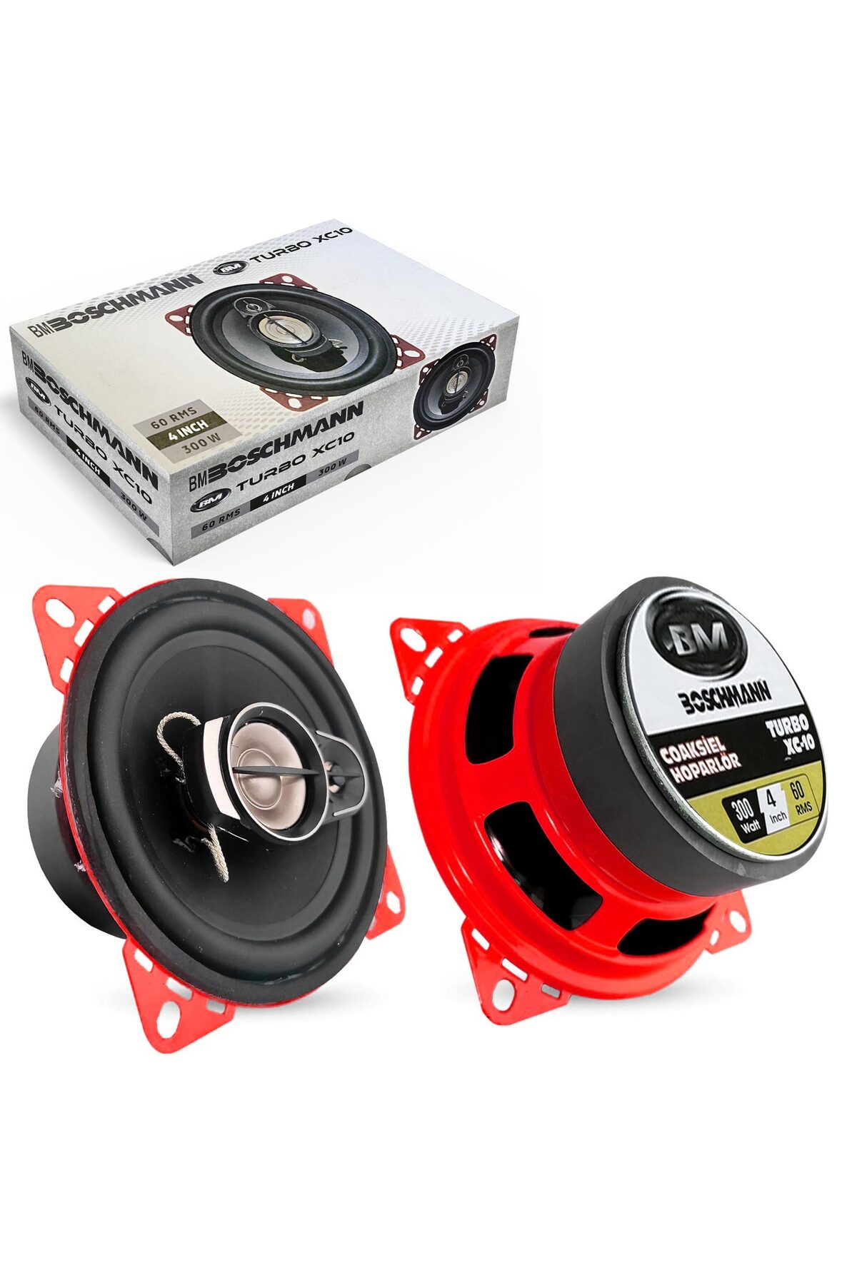 Boschmann XC-10 Turbo Oto Koaksiyel Hoparlör 10cm 300 Watt