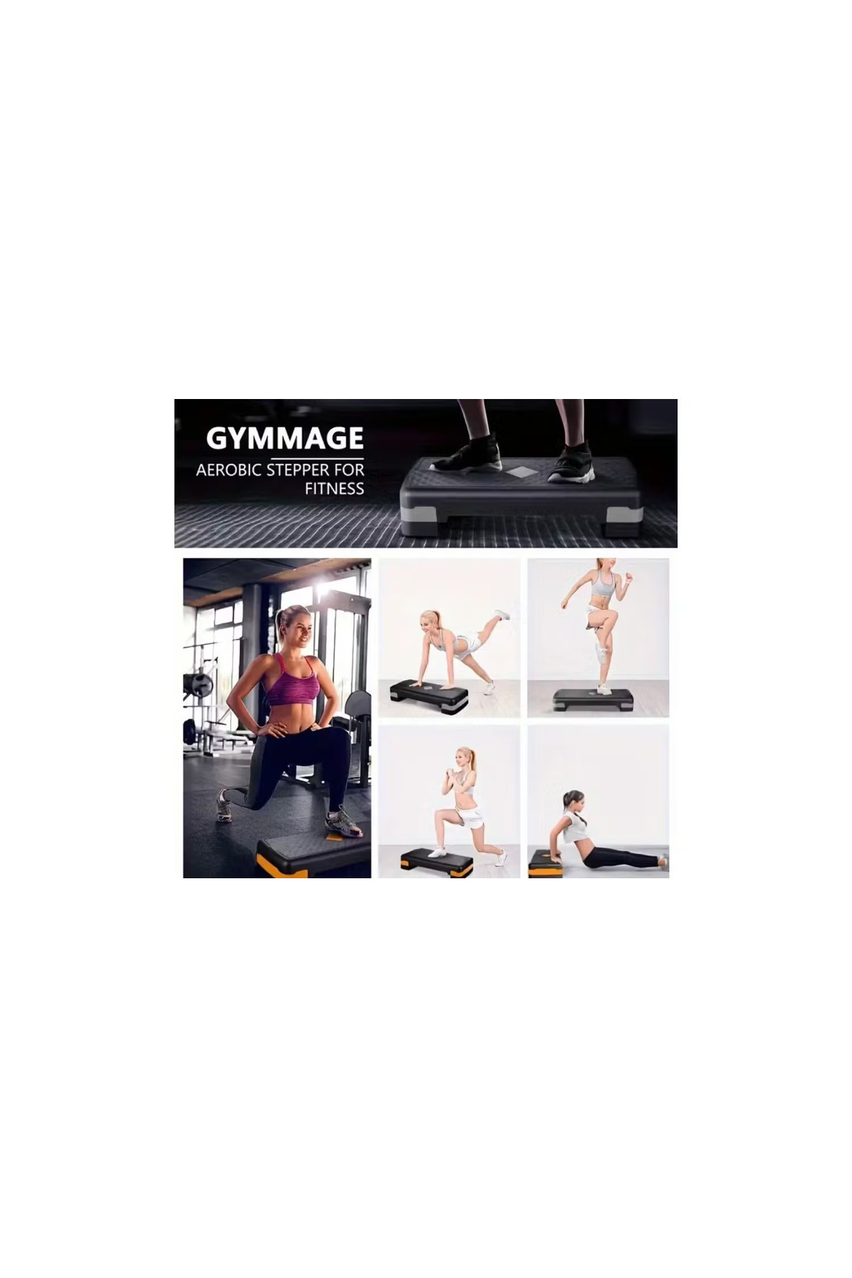 منصة إيروبيك قابلة للتعديل لتمارين اللياقة درجة رياضية للمنزل وصالة الألعاب - خطوة تمارين كارديو 💪