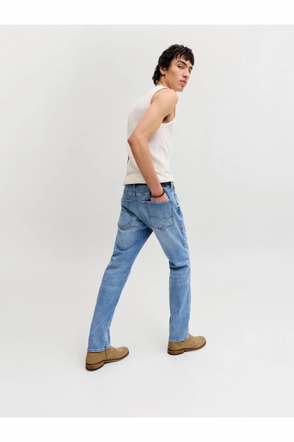 Jack & Jones  Jjımıke Jjorıgınal St 171 Noos Mavi Erkek Jean Pantolon 12289824 - Görsel 5