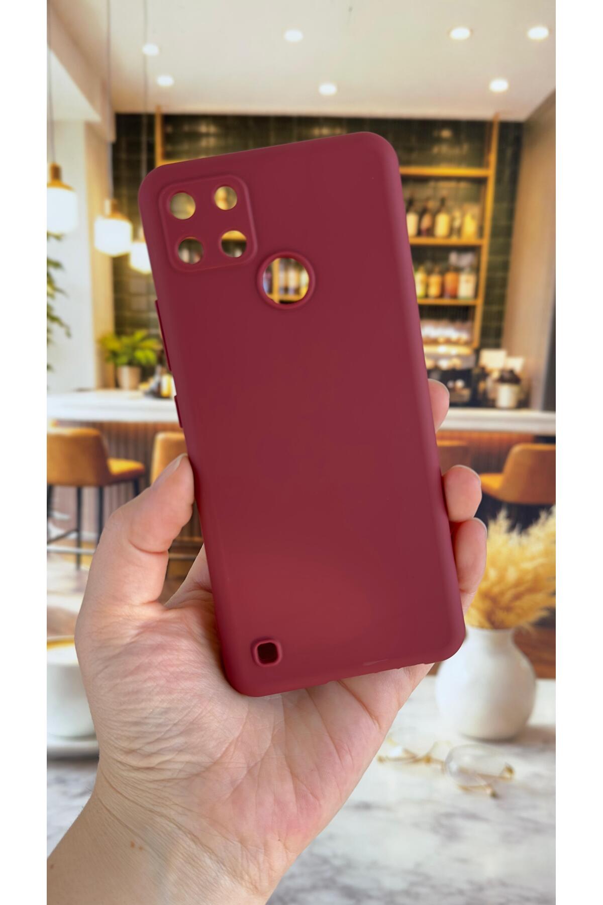 Realme C21Y And C25Y Compatible Silicone Shock Absorbing Classic Shielded Rubber Case