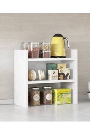 KORVEA Çok Amaçlı 2 Katlı Raf | Ev, Ofis ve Mutfak Kullanımı 40x35x15cm ölçül...