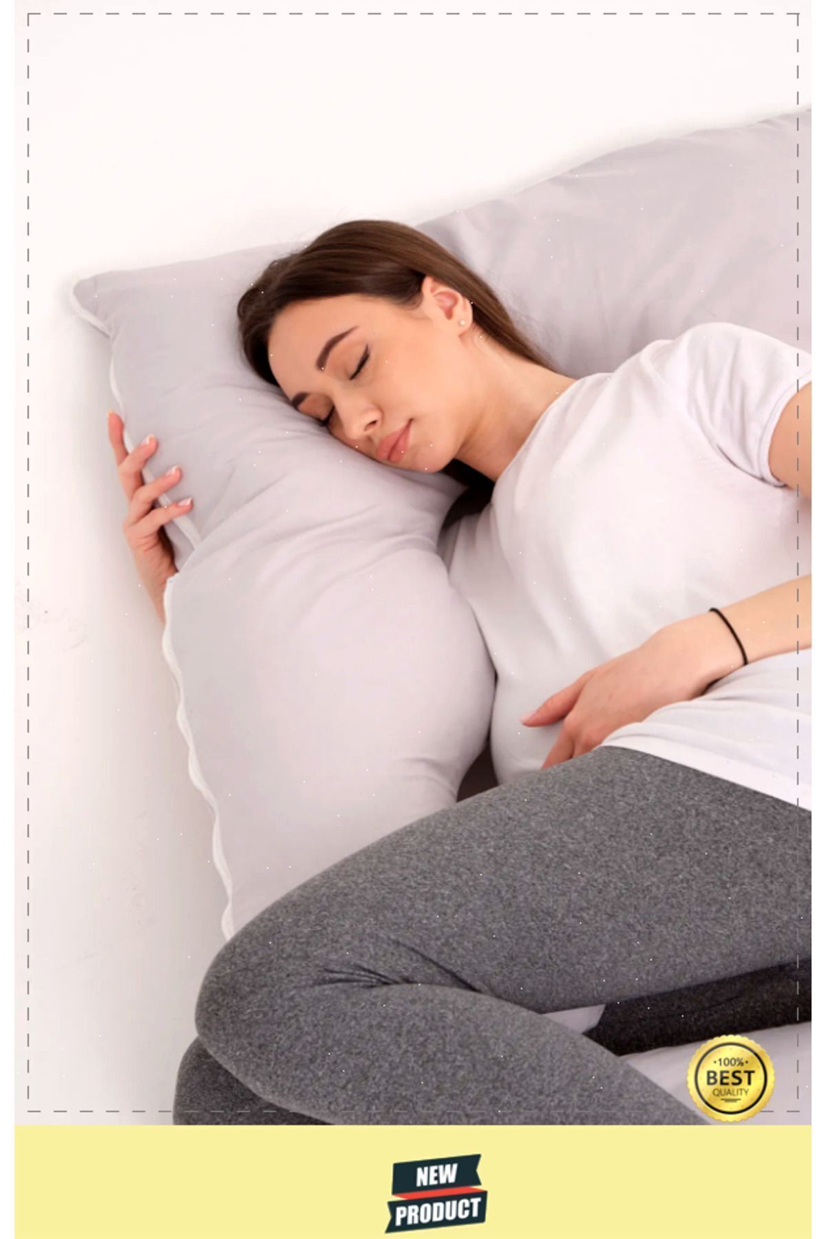 moontime alaçatı Hamile Yastığı Çok Kullanışlı Ortopedik Büyük Şekilli Vücut Yastığı fotoğrafı 4 (önizleme)