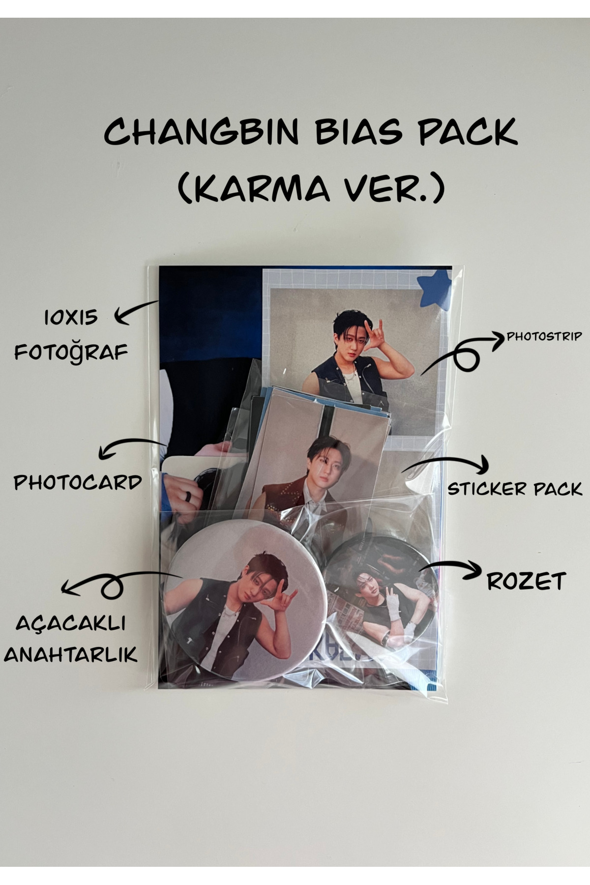 Hara Company Stray Kids Changbin Bias Pack ( Karma Versiyon ) KPOP