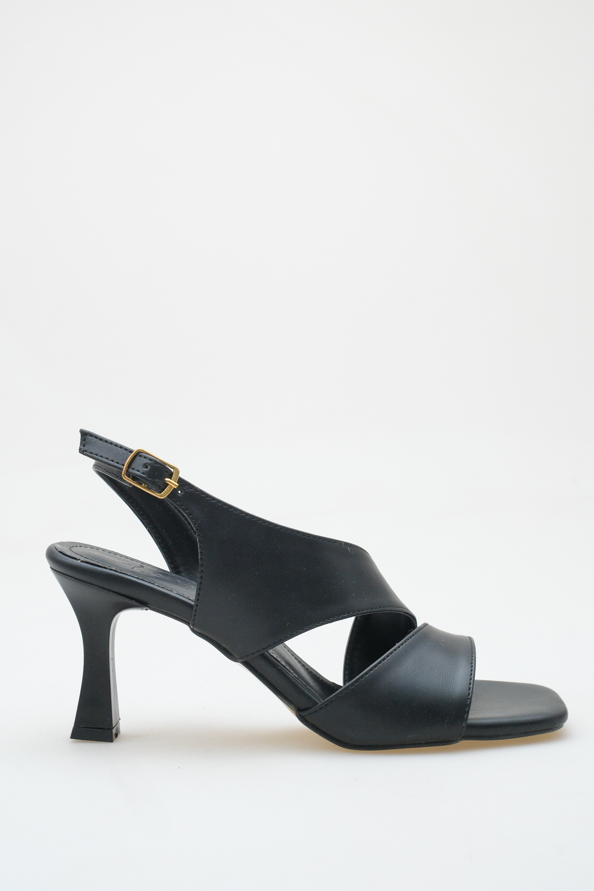 wemodaa  Kadın Kahverengi Sandalet Platform Topuklu Düz Bantlı Ayakkabı - Görsel 4