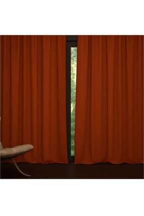 Vİ HOME Kiremit Blackout Karartma Perde en x boy - Pilesiz Düz Dikim Hazır Pe...