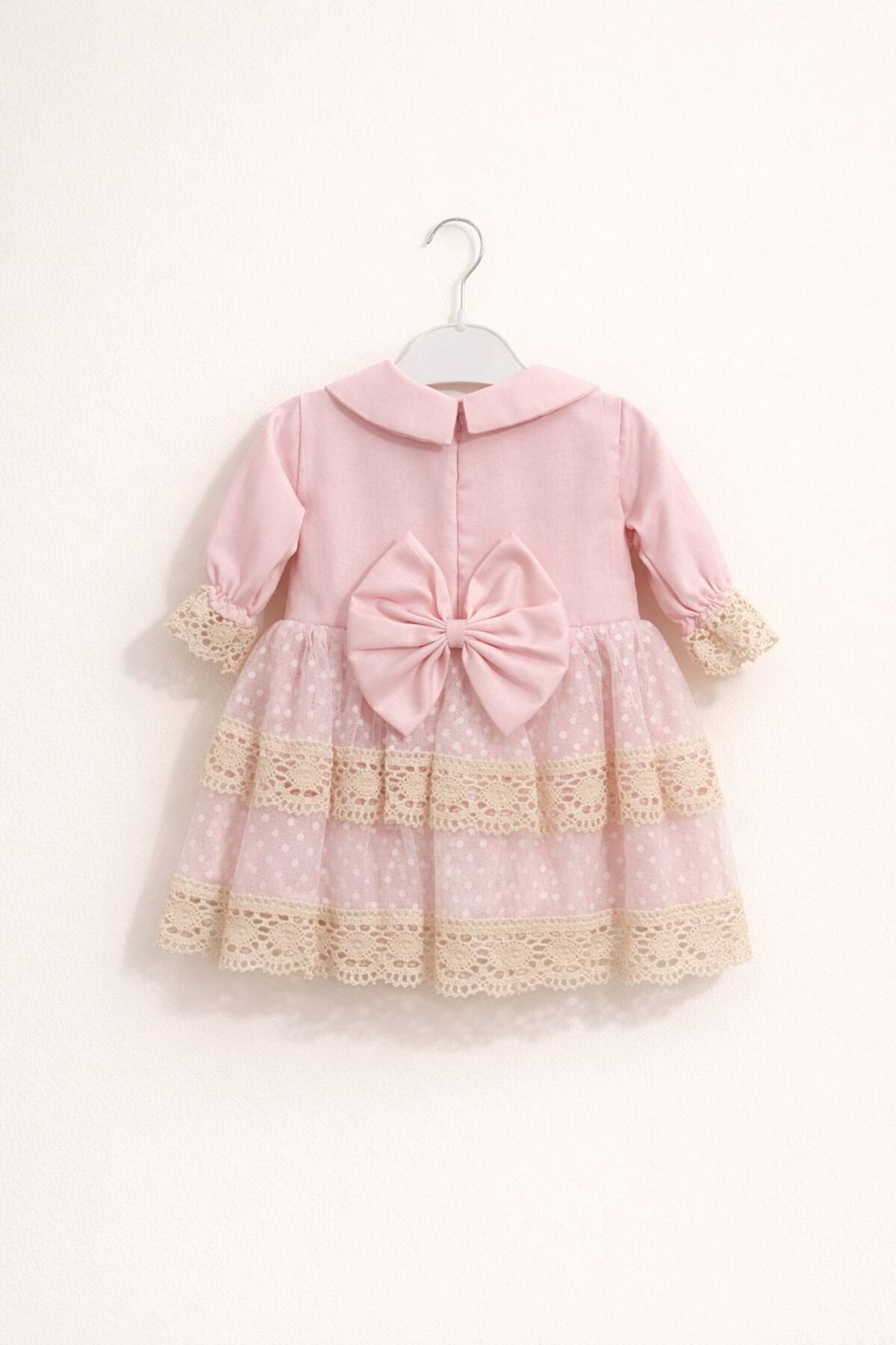 Numix Baby Kids Kız Bebek Dantelli Elbise, Lüks Elbise Seti, YeniDoğan, Mevlütlük Takım fotoğrafı 4 (önizleme)