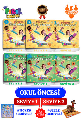 TRT ÇOCUK PIRIL KAMPÜS Pırıl’ın Çizgi Dünyası Mega Set (Seviye 1 + Seviye 2) ...