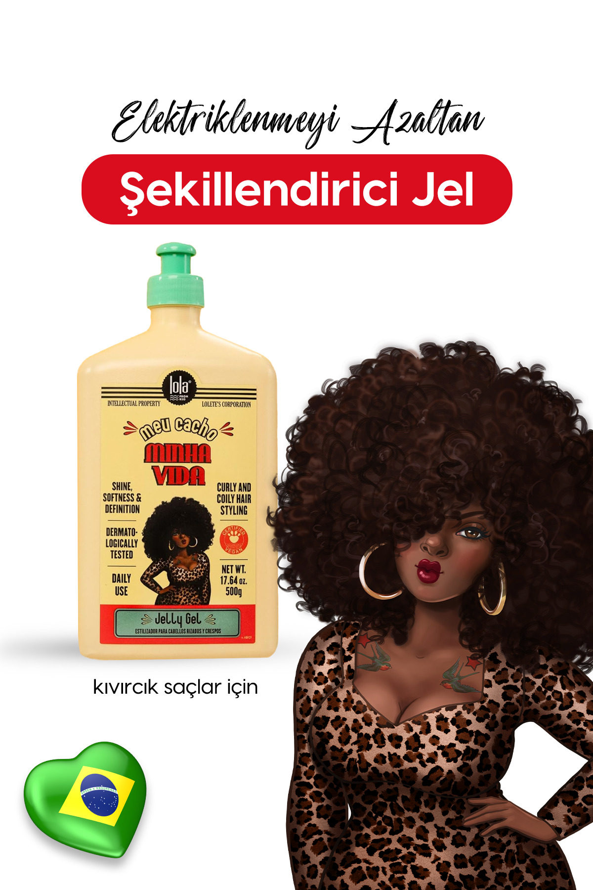 Lola From Rio Meu Cacho Minha Vida Kıvırcık ve Dalgalı Saçlar İçin Bukle Belirginleştirici Şekillendirici Jel,500g — TYCFAE654B473A43A63143500