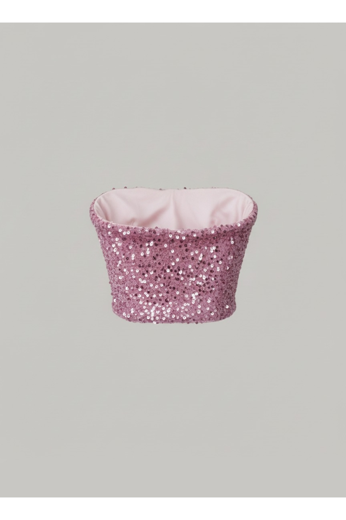 Aura  LUNA PULLU BONCUKLU KADİFE CROP - Görsel 2