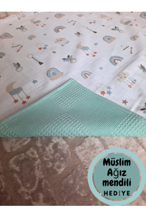 Baby Han Wafell Pike Battsniye Müslin Bebek Örtü 90x100 cm & Müslin Bebek Bat...