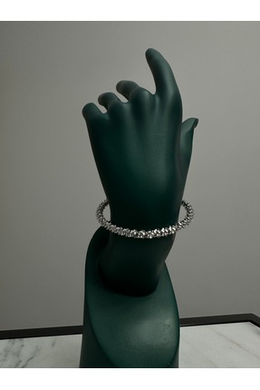 MEŞK STUDIO Minimalist 14 Ayar Altın Kaplama Parlak Dokulu Tırtıklı Bileklik ...