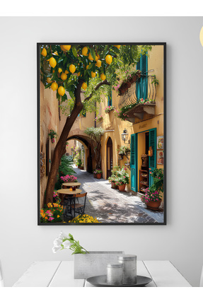 ARTCASTLE Ahşap Çerçeveli tekli Tablo LİMON AĞACI tablo