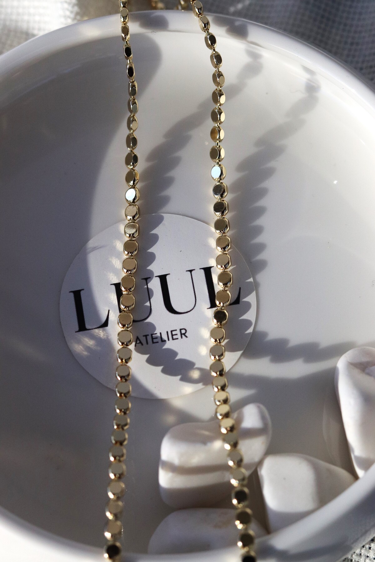 LUUL ATELIER XUPING Minimal Pul Ezme Zincir 14K Çelik Kolye görsel 7