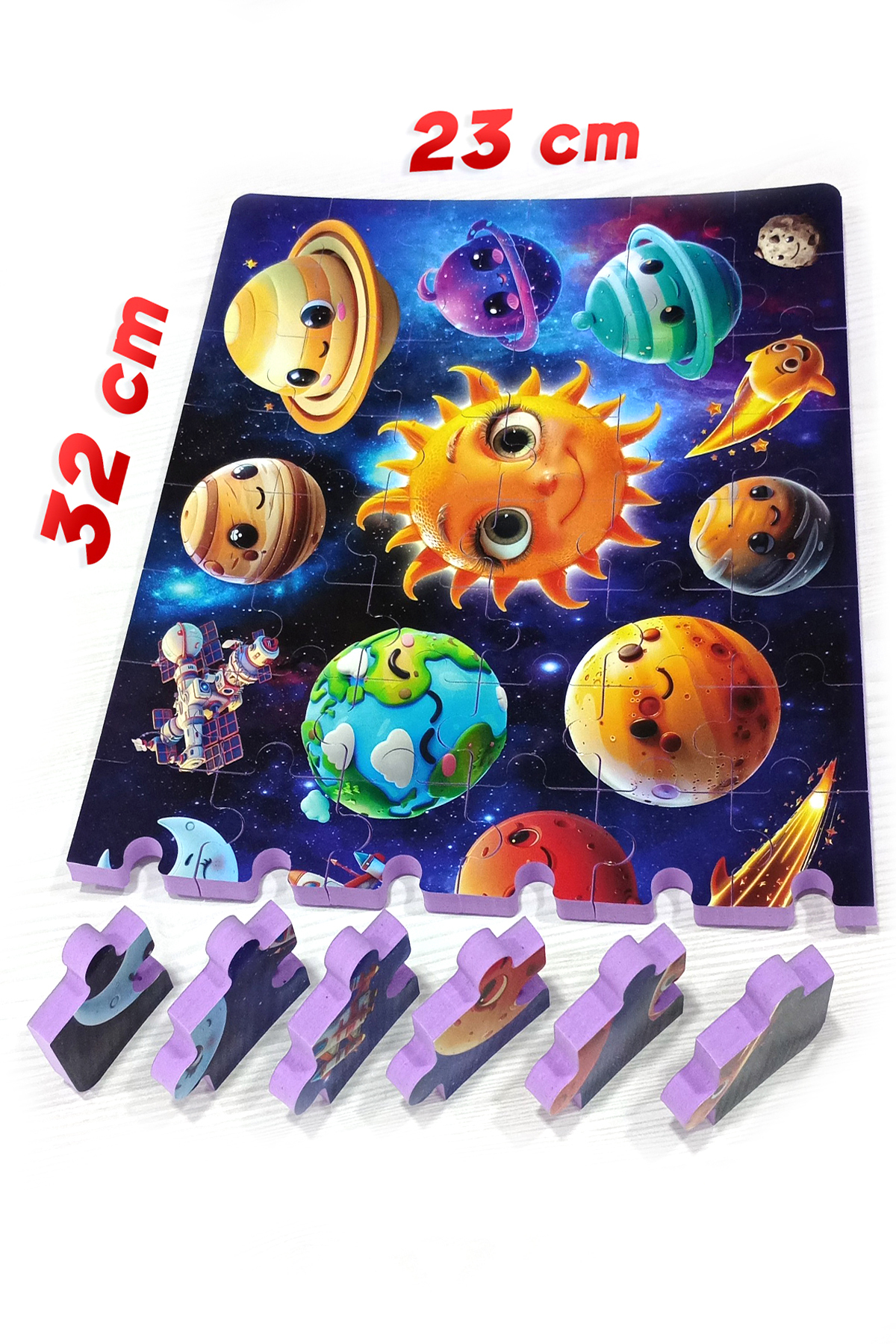 EVAKANCA 54 Parçalı Kalın Puzzle Yapboz Gezegenler fotoğrafı 2 (önizleme)