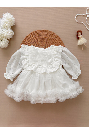 daisybelluna ASTER beyaz kız bebek mevlüt özel gün elbise