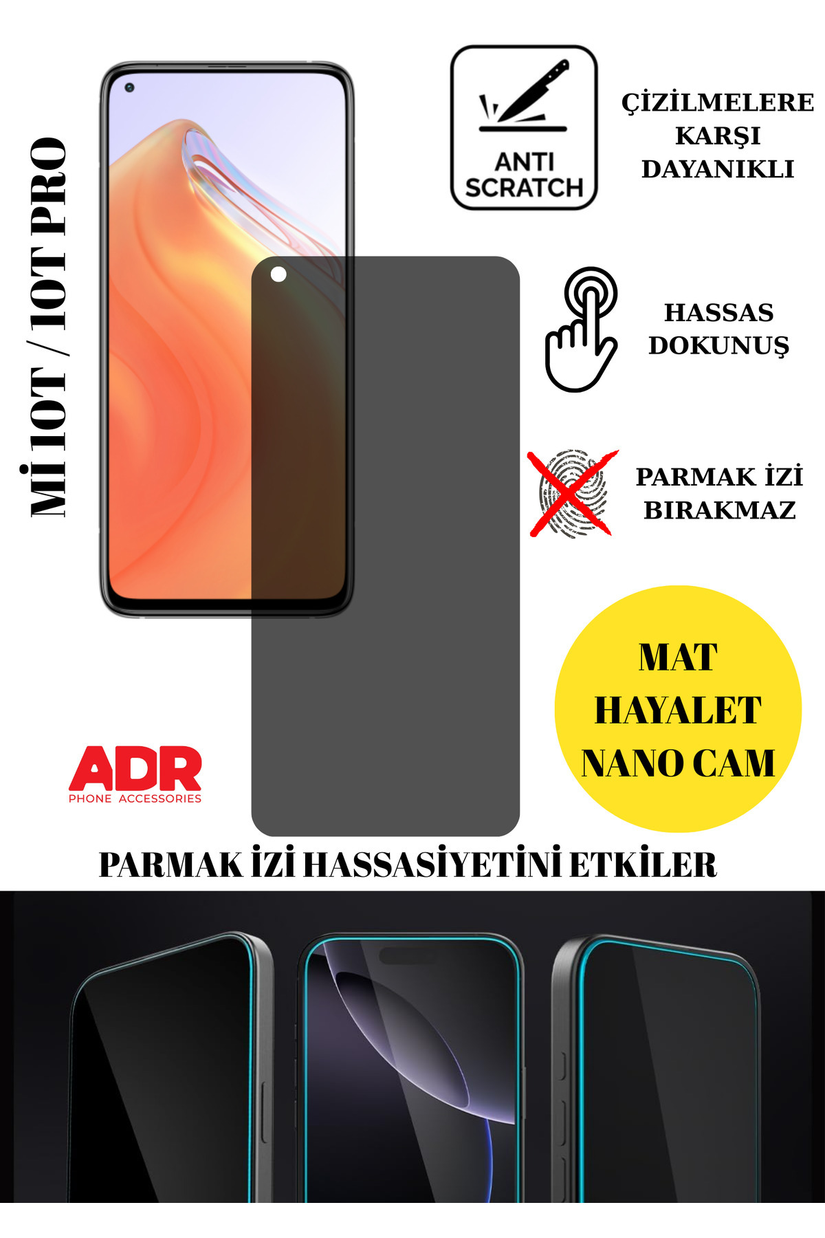 Mi 10T / 10T Pro Ghost Glass Matte Nano Screen Protector Shockproof Flexible Nano Glass