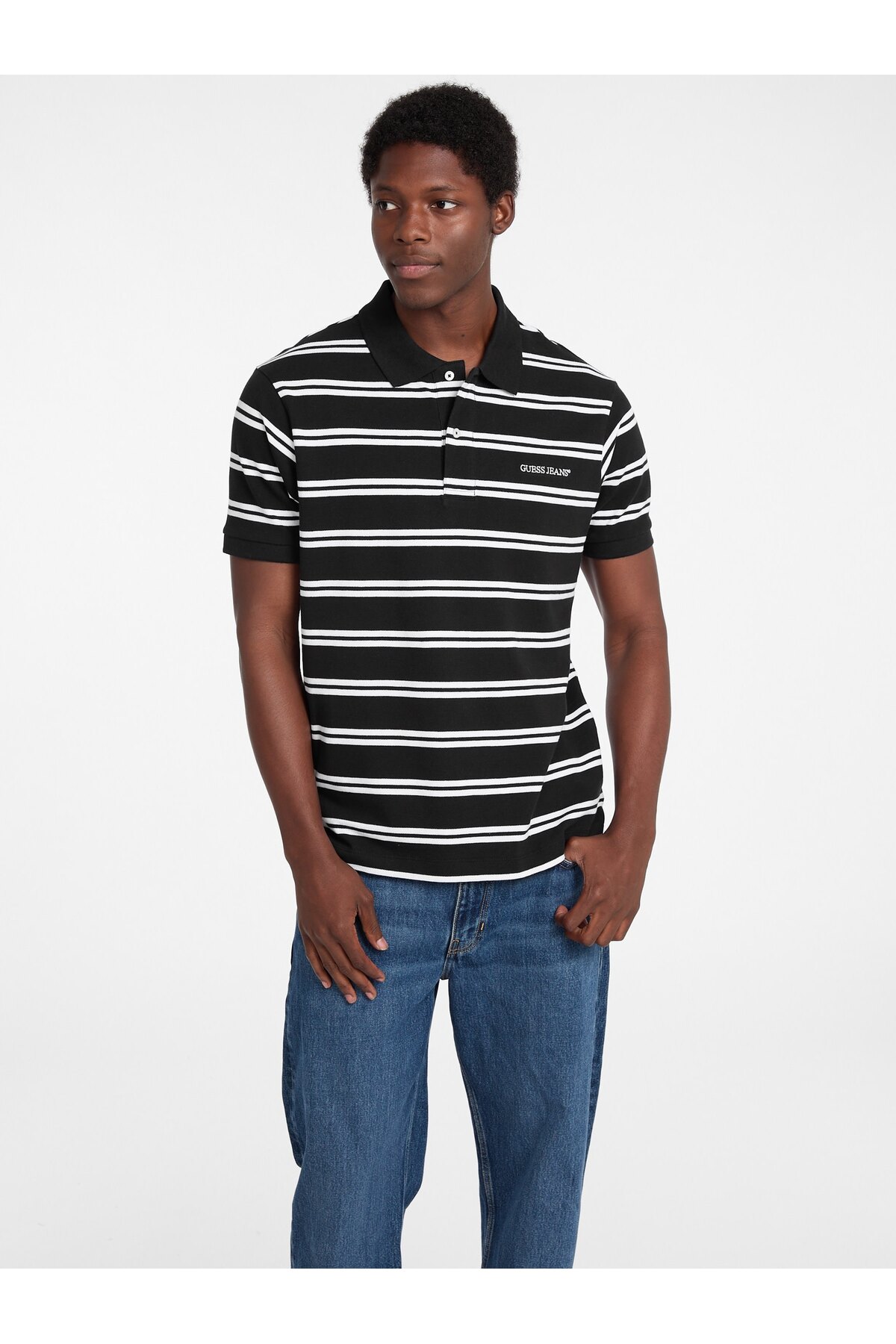 KKさまオーダーページ Guess Jeans Ss Stripe Erkek Regular Fit Polo T-Shirt - Fiyatı