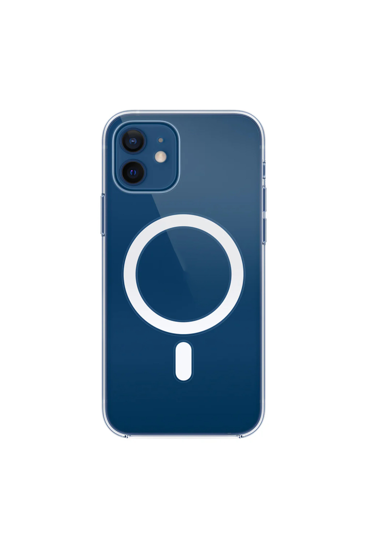 Apple iPhone 12 Mini ile Uyumlu IC Çipli Animasyonlu M-Safe Sararmaz PC Premium Slim Şeffaf Kılıf