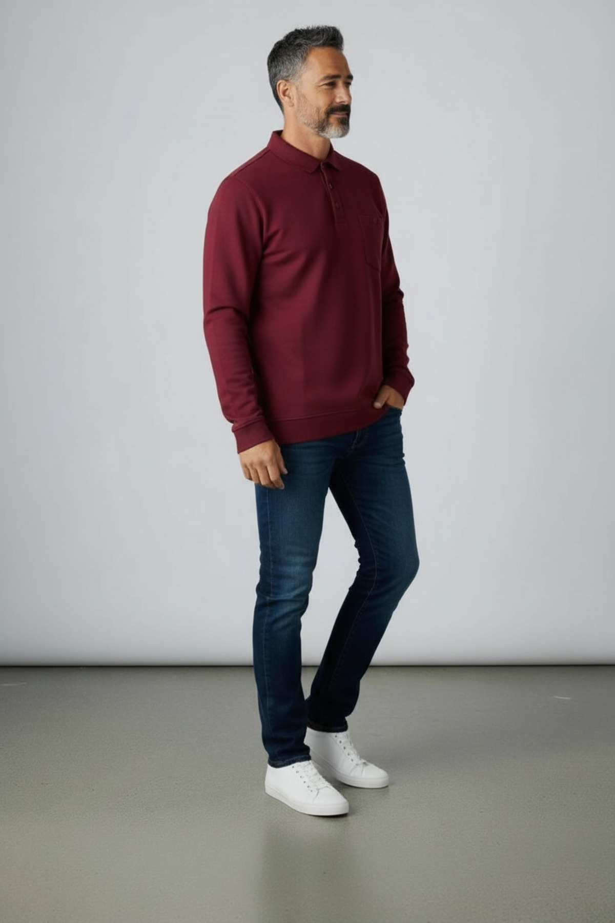 Butik Selanik Çelik Örgü Tüylenmez Kışlık Kaliteli Polo Yaka Kazak görsel 3