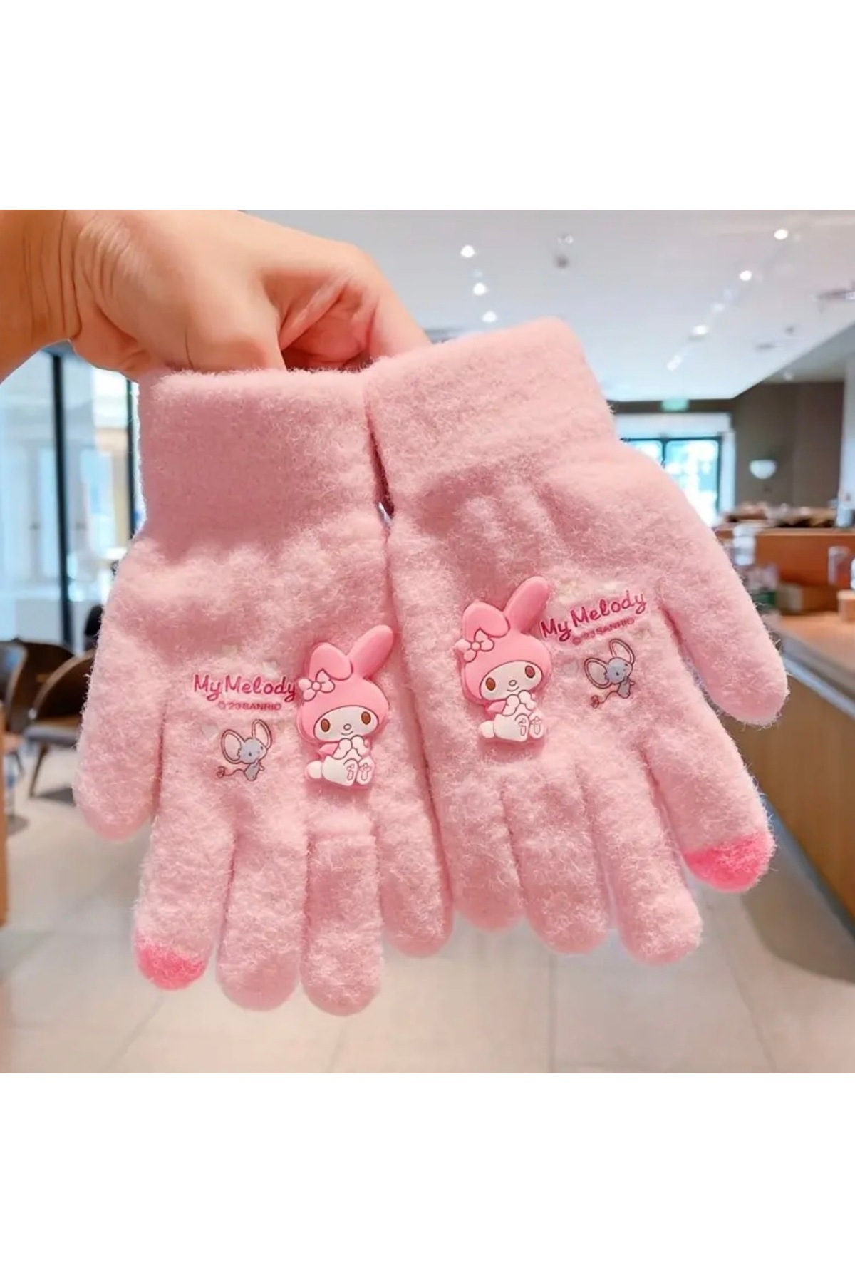 So Iconic 1 Çift Sanrio My Melody Karakterli Kışlık Çocuk Eldiveni