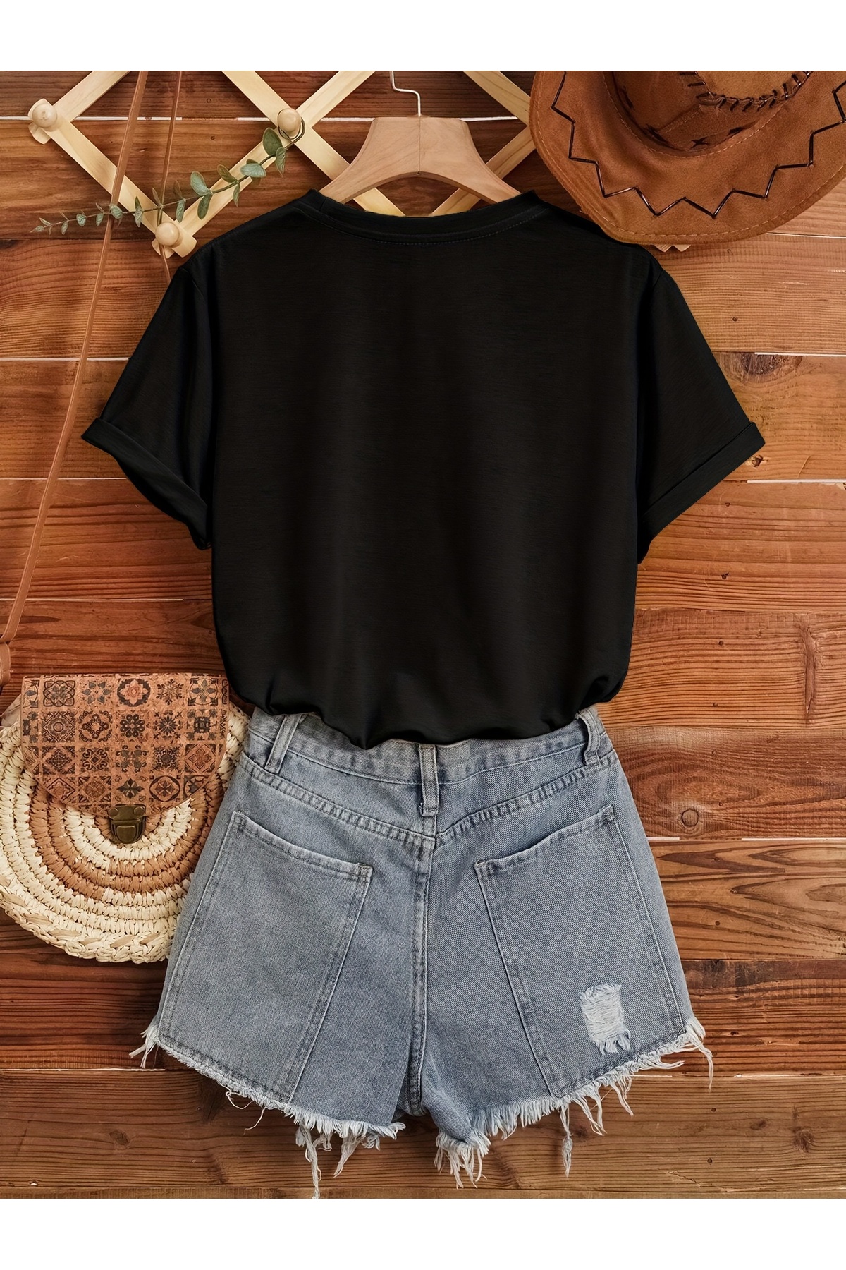 uyguntarz Unisex Pusula Baskılı Tasarım Tshirt görsel 2