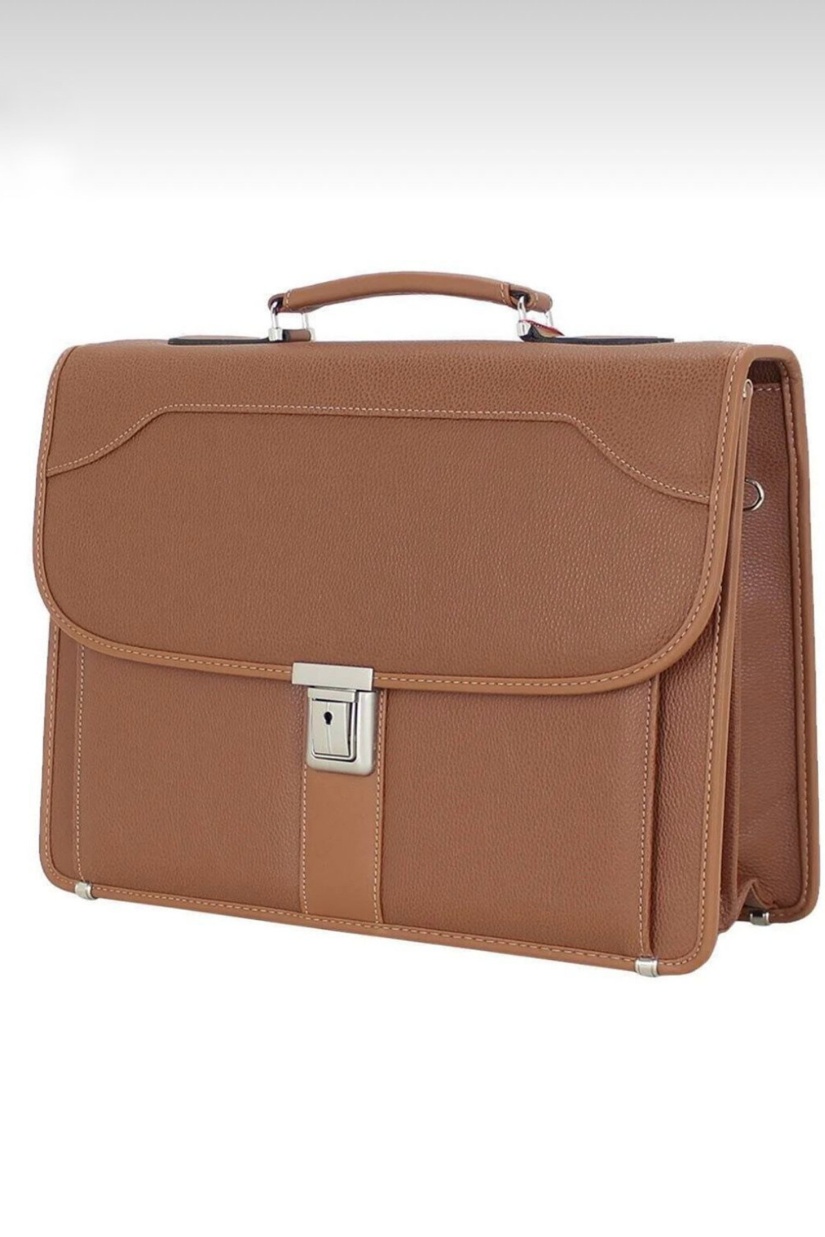 Toms Jones  Erkek Evrak Çantası 15,6 inç Organizer Bölmeli A4 Kağıt ve Dosya Uyumlu Omuz Askılı - Görsel 2