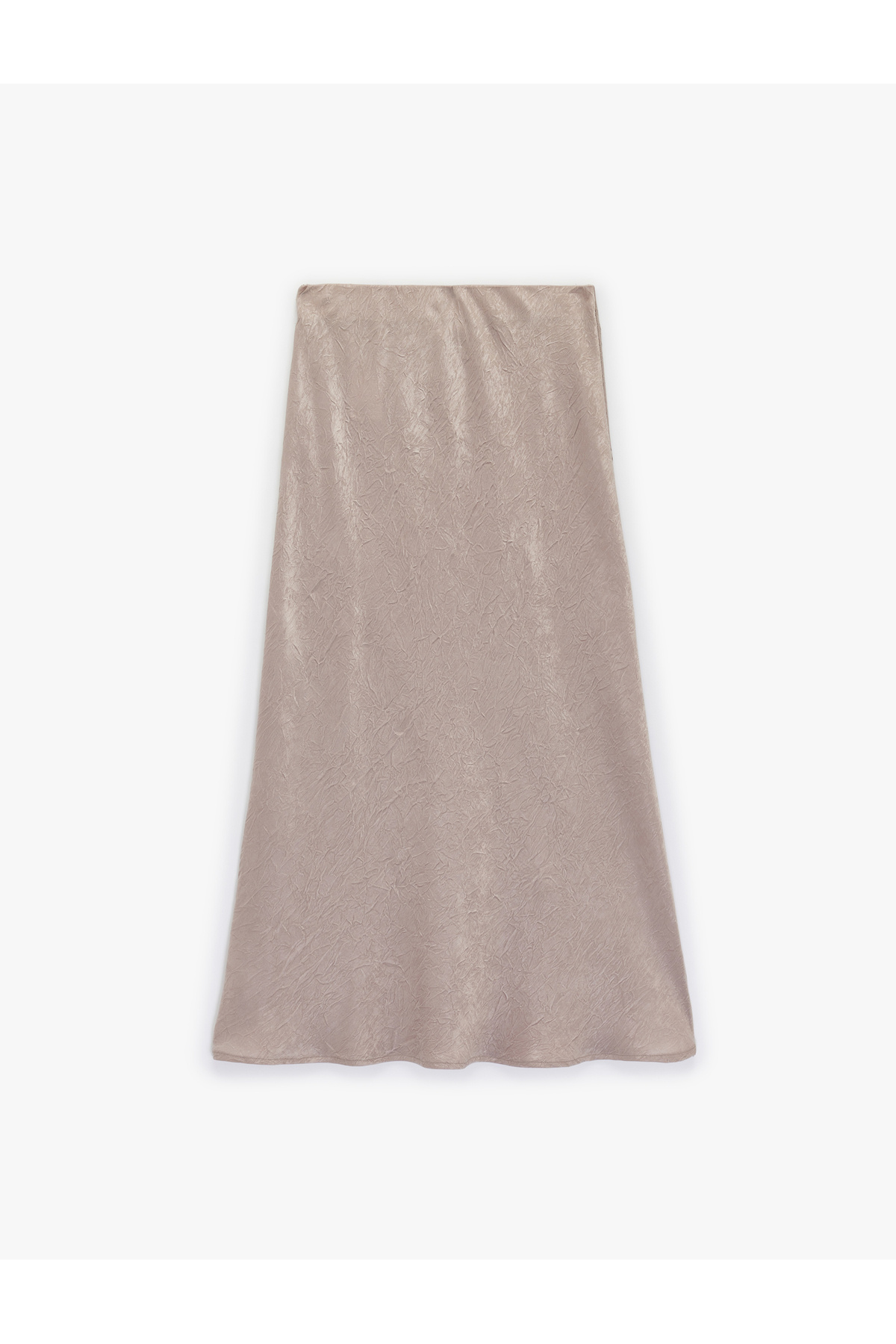 Koton Balık Kesim Slim Fit Midi Boy Dokulu Saten Etek görsel 3
