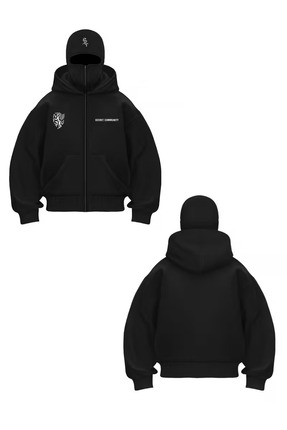 Flaubert -KAR MASKELİ NİNJA ERKEK FERMUARLI SWEATSHIRT HIRKA 3 İPLİK KALIN FE...