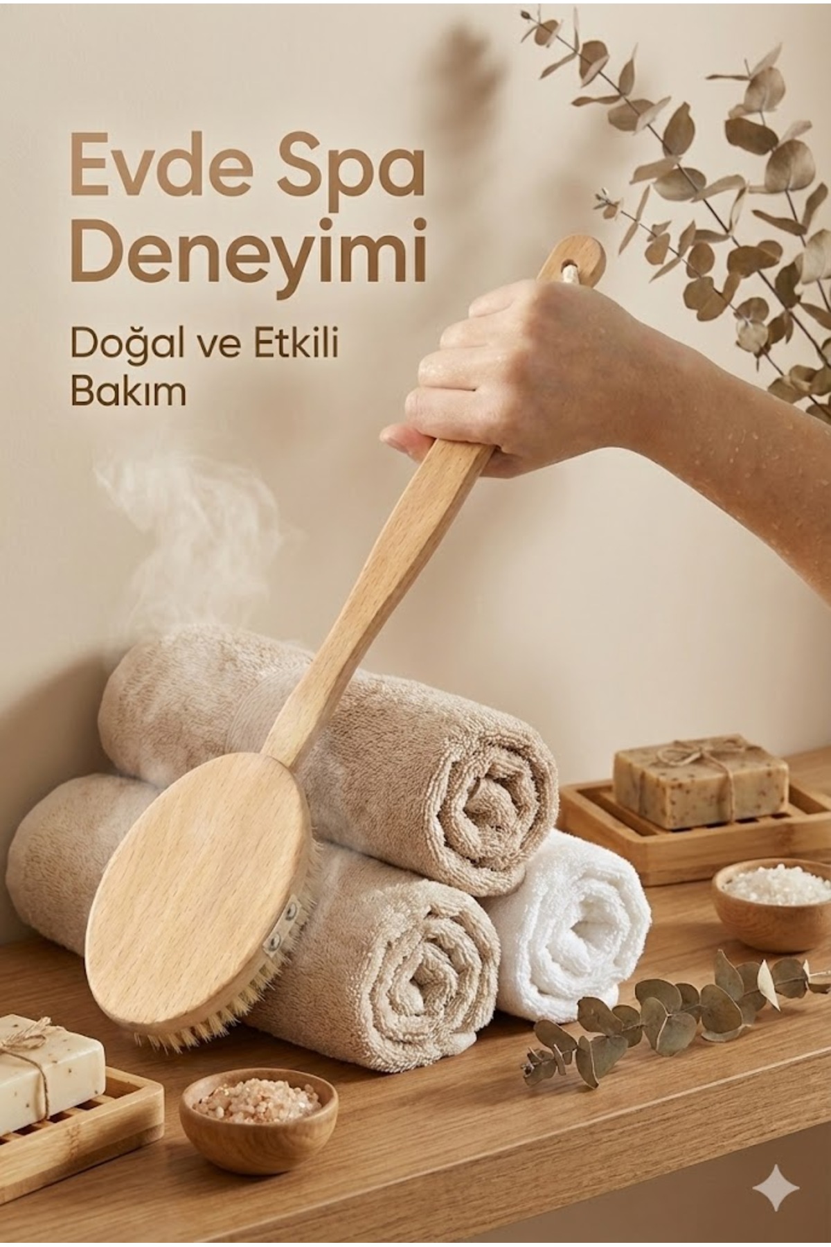 Saplı Doğal Vücut Fırçası – Sırt İçin Uzun Saplı, Kuru Fırçalama ve Masaj Etkili — MJGN-73 — تصویر 7 از 7