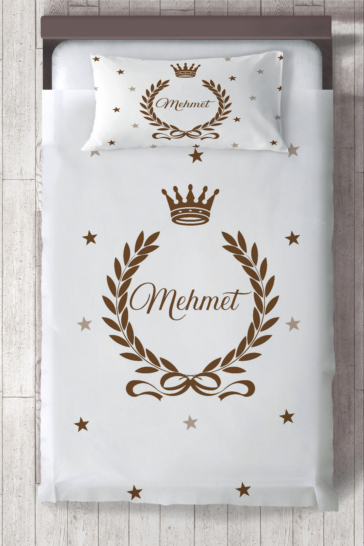 Named Circumcision Patterned Children's Room BedspreadTLAY-331