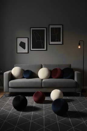 JACA Kadife Top Kırlent Yastık Büyük Boy/Küçük Boy (1 Adet)