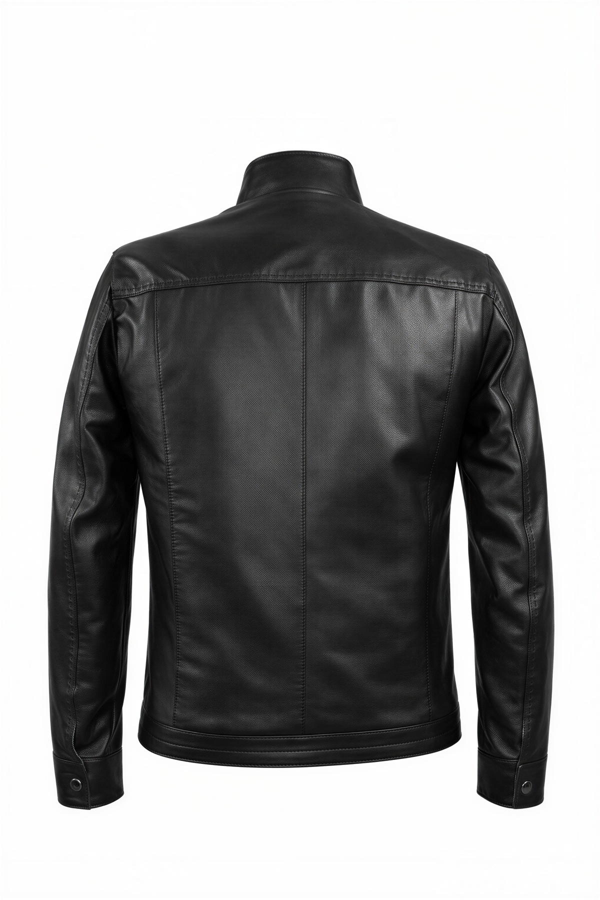 VELZANA  Erkek Kahverengi Hakiki Deri Ceket – Dik Yaka, Puntolu Kapitone Astar, Fermuarlı, Cepli - Görsel 3