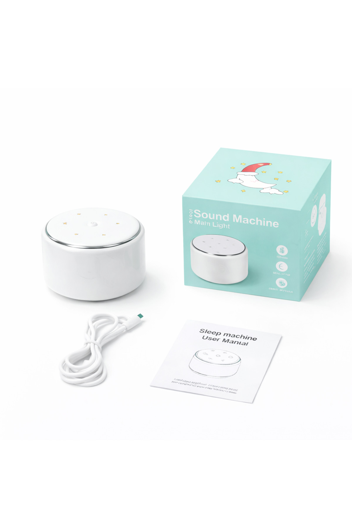 PrietenBebe Boxa cu Sunete Albe si Lumina de Veghe