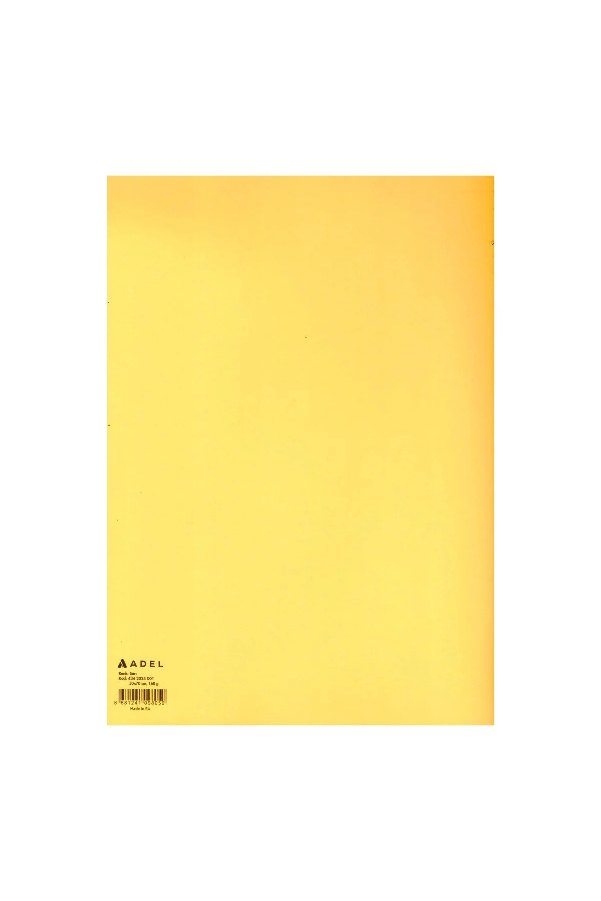 Adel 📄 Fon Kartonu 160 gr 50×70 cm – Sarı (3 Adet) 📄