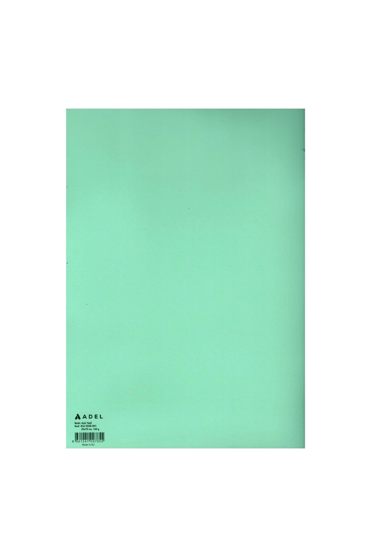 Adel 📄 Fon Kartonu 160 gr 50×70 cm – Açık Yeşil (3 Adet) 📄