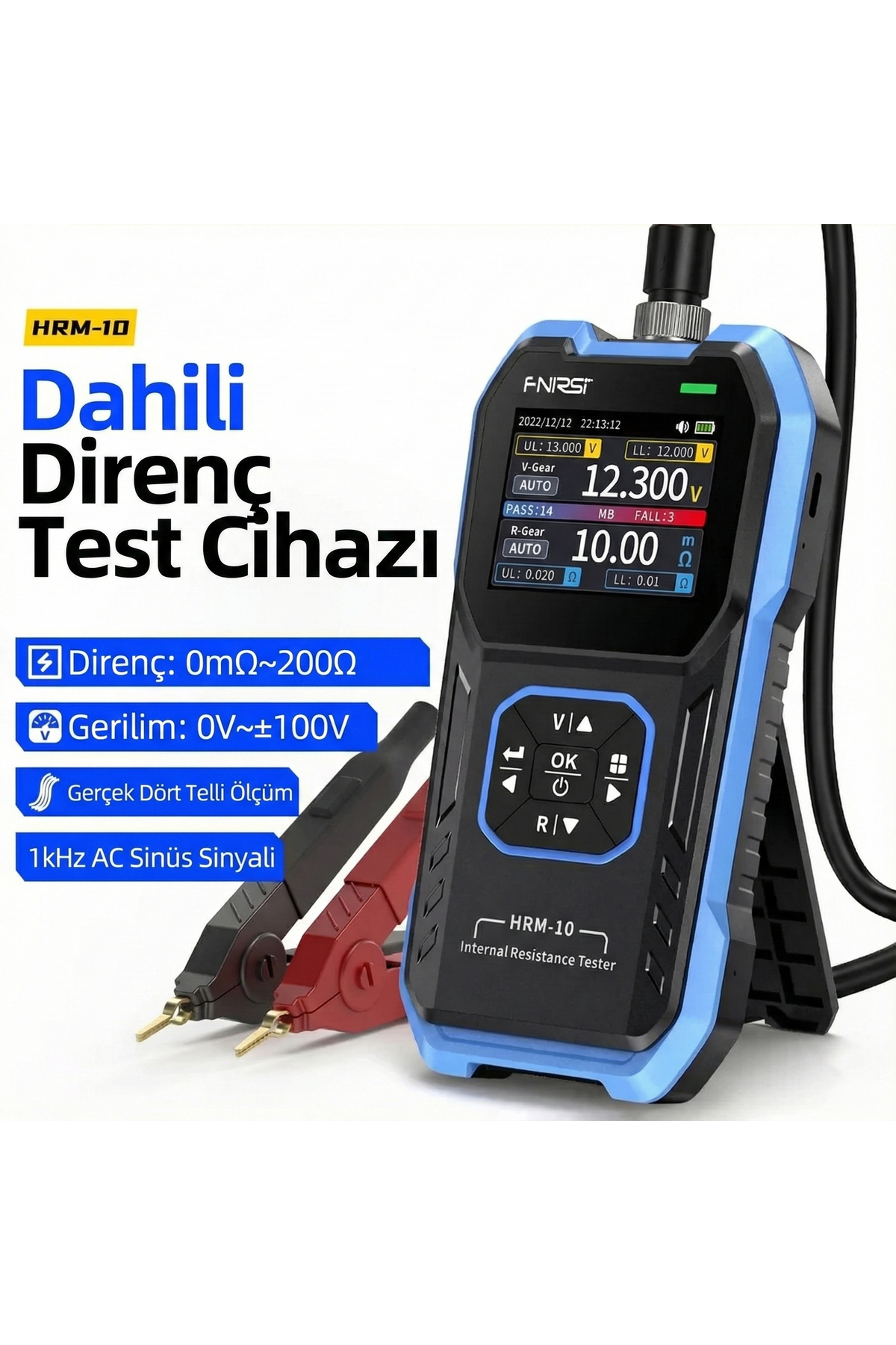 FNIRSI HRM-10 Akü Voltajı Dahili Direnç Test Cihazı - Fiyatı