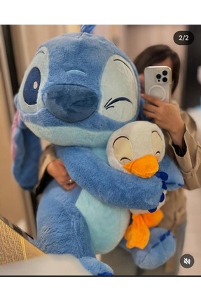 peluş Dev boy İthal Stitch Oyuncak Tüylü Ördekli