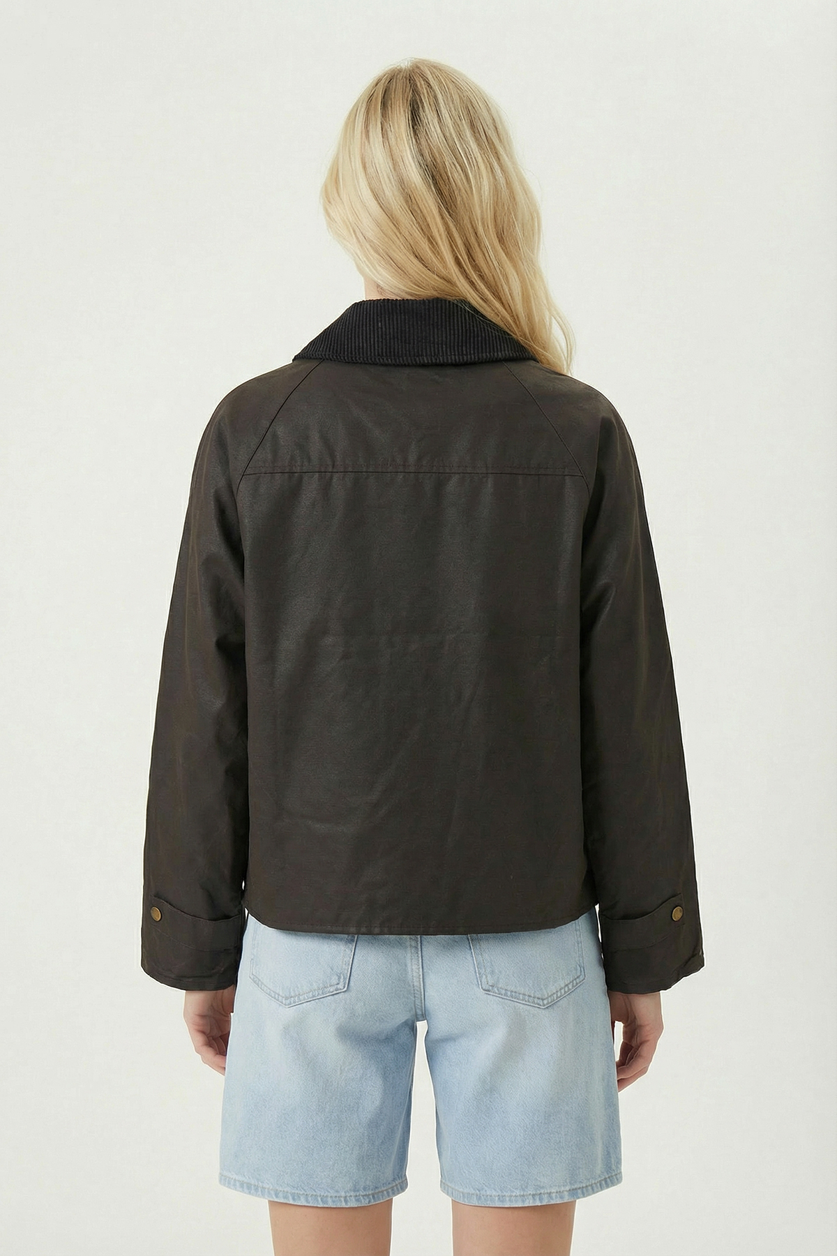 Lovelyİstanbul  Mumlu Görünümlü Kontrast Detaylı Ceket LBY0037 KAHVERENGİ - Görsel 7