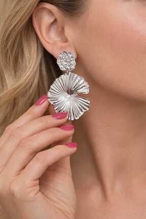 Furtek Aksesuar Kadın Rhodium 2 Li Vintage Sallantı Çelik Küpe Lak Kaplama Tr...