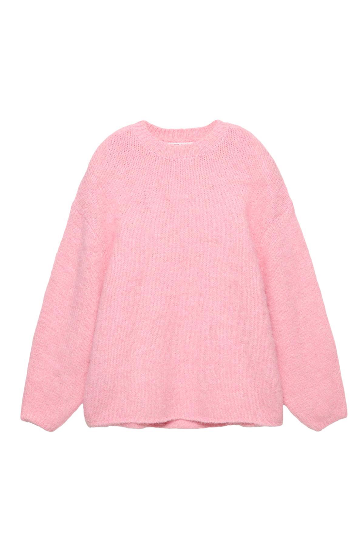 Pull & Bear  Pembe bisiklet yaka kazak - Görsel 8