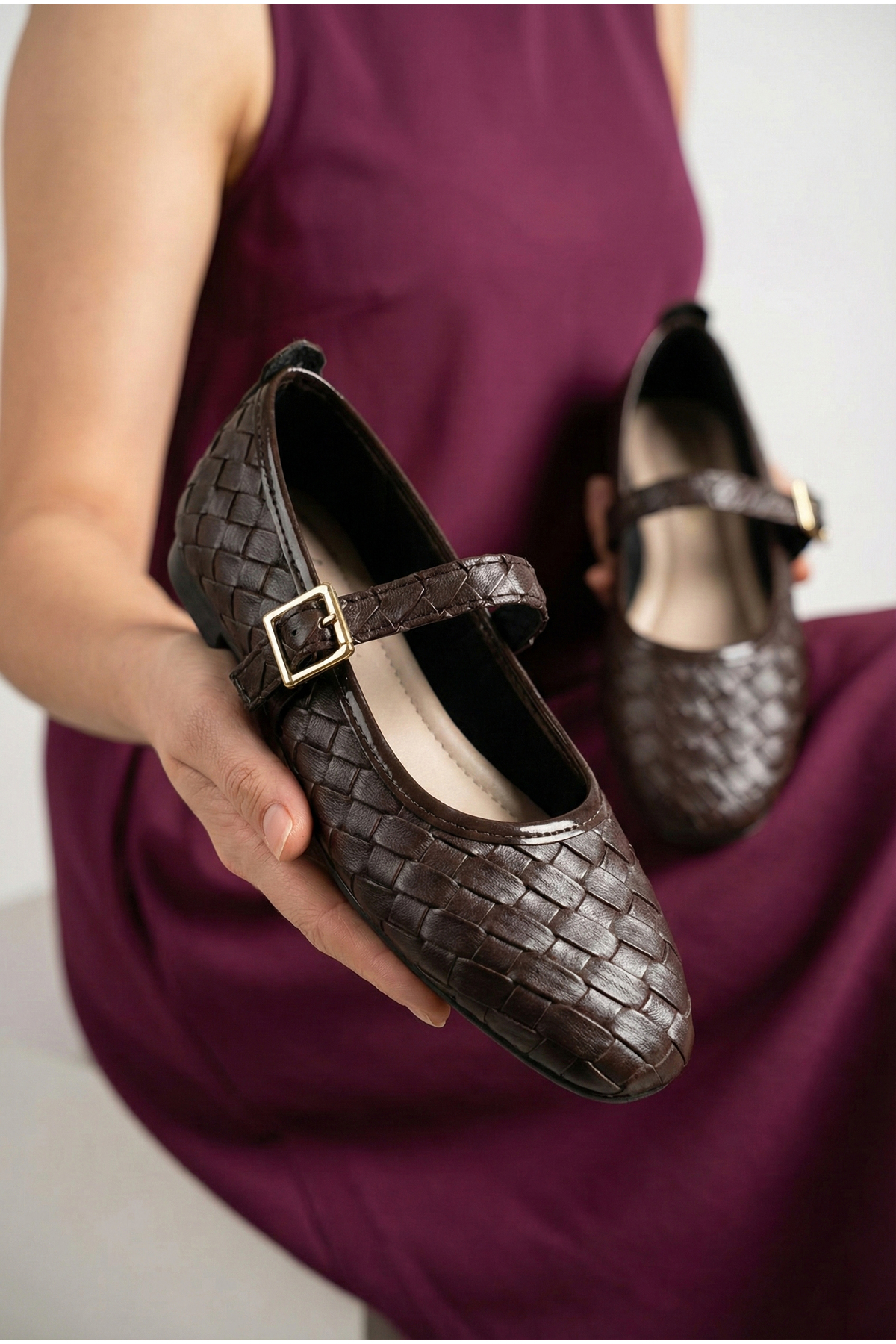 StWenn  Kadın Örgü Babet Ortopedik Hafif Taban Günlük Kullanım - Görsel 2