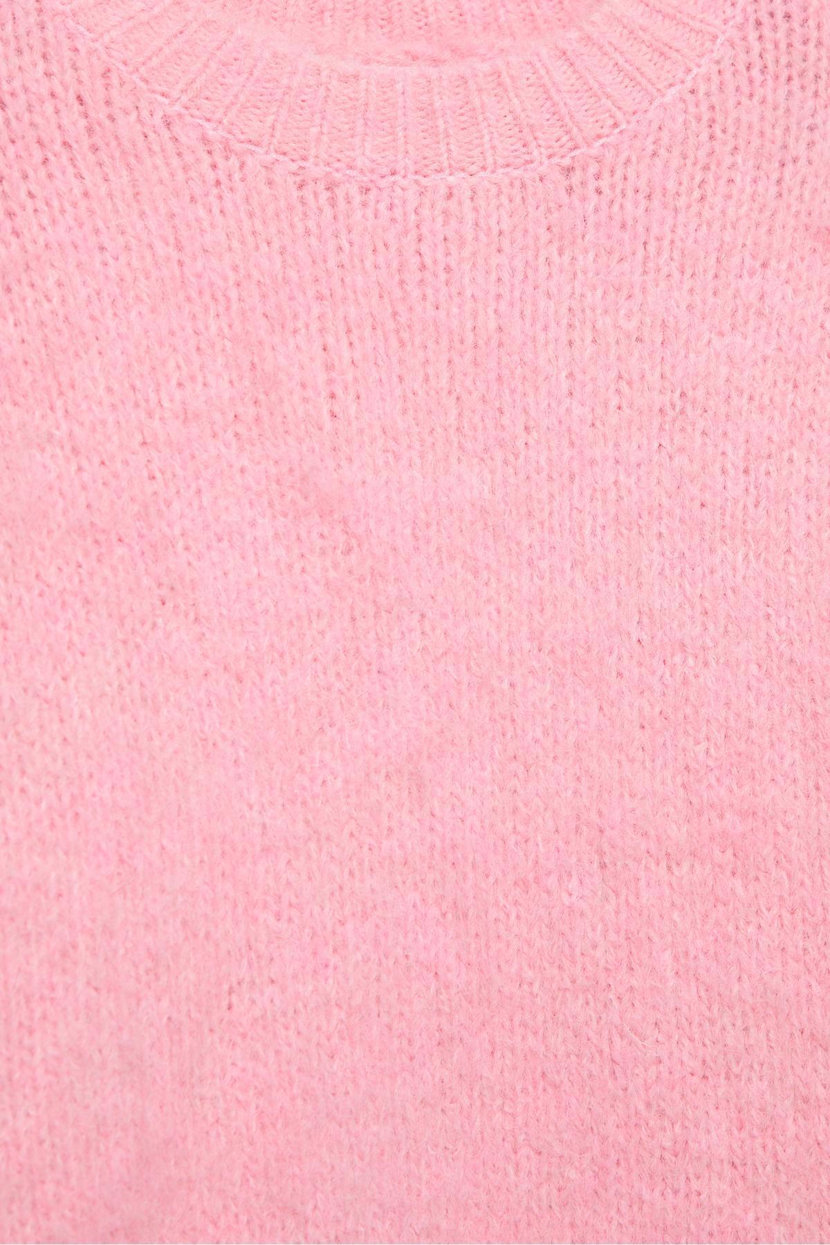 Pull & Bear  Pembe bisiklet yaka kazak - Görsel 7