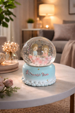 ÖZAY HOBİ EVİ Romantic Love Işıklı Kar Küresi | Sevgiliye Özel Dekoratif Bibl...