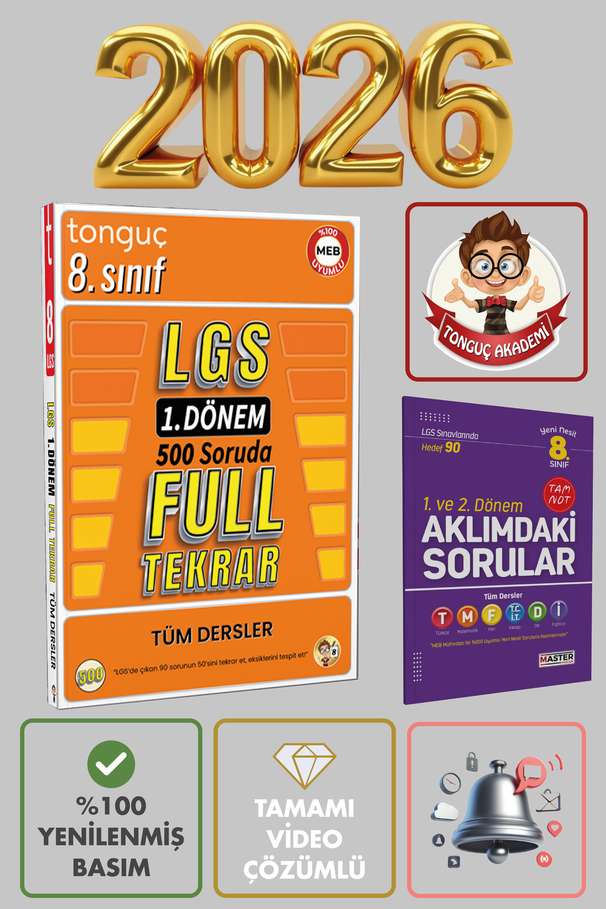 Tonguç Yayınları 8. Sınıf Tüm Dersler LGS 1. Dönem Full Tekrar 500