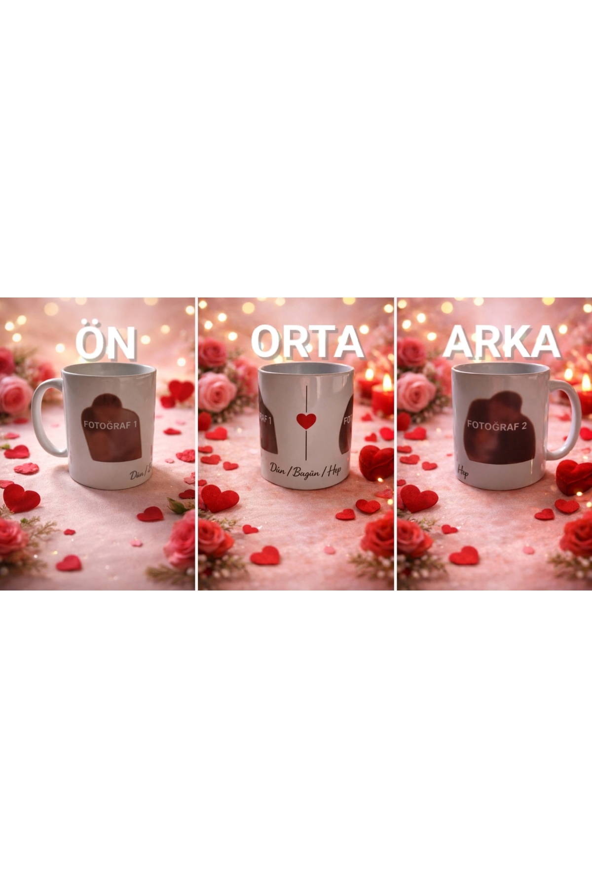 Personalized Picture for Valentines and Yesterday-Today-Always Printed Mug, Valentine's Day Gift