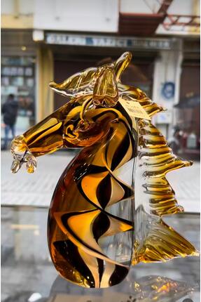 zepce design Cam Kahve-Beyaz At