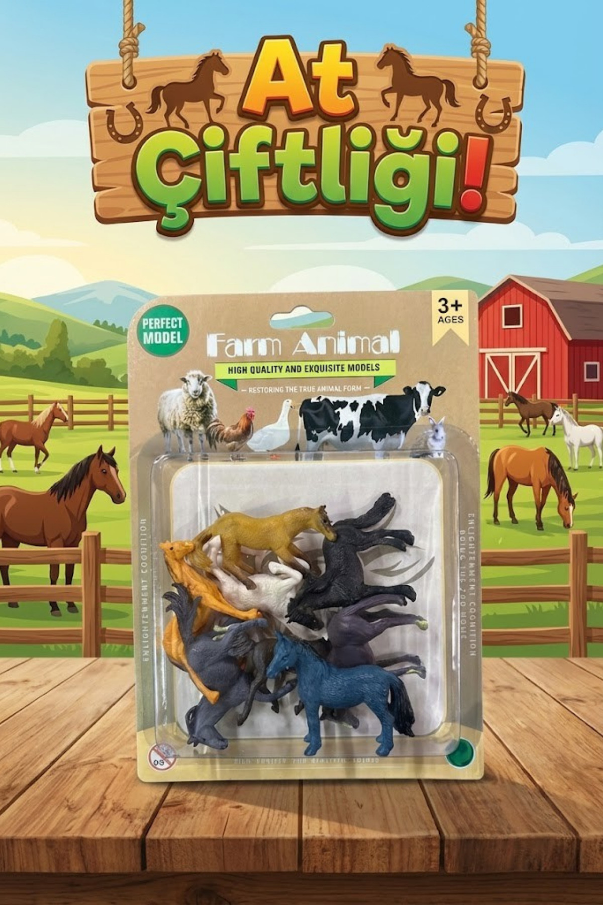 craftivio 8'li Gerçekçi Oyuncak At Figürleri Seti - Minyatür
