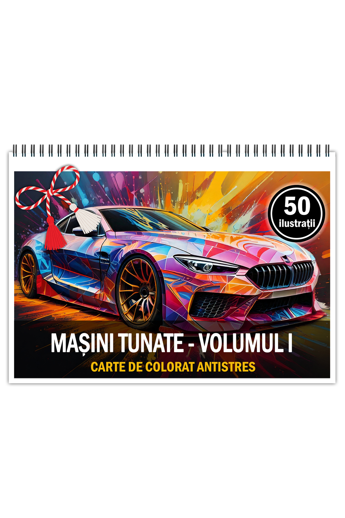 Legendary Gifts Martisor de colorat pentru baieti, format A5, cu spira ...